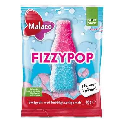 Zoom bild av Malaco Fizzypops 85g