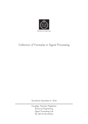 Zoom bild av Collection of Formulas in Signal Processing